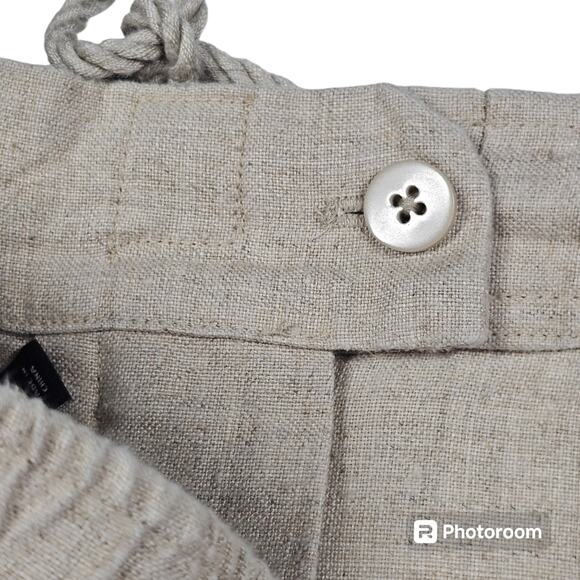 Talbots 100% Linen Cropped Wide Leg Flare Pants Size 16 *Read* - Picture 8 of 14